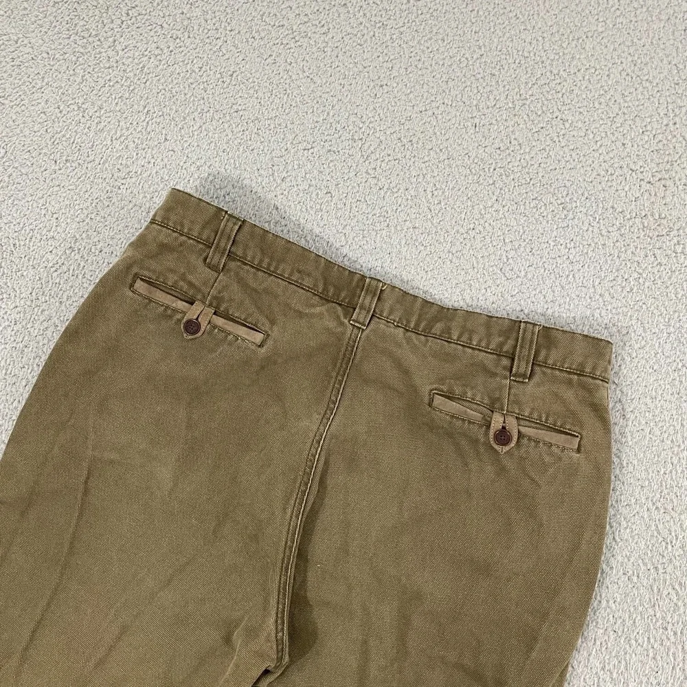 Orvis Rhino Field Pants Men 36x31 Brown Utility Canvas Twill Flat Front Chino